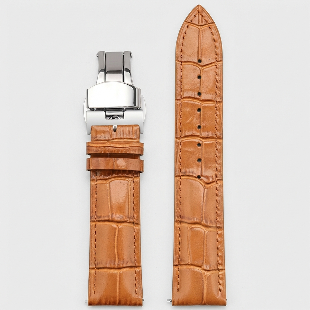 Heritage Croco Strap – Golden Cognac
