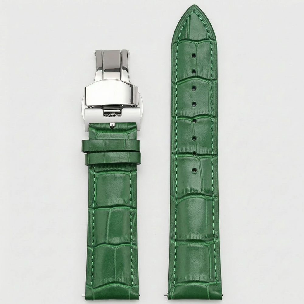 Heritage Croco Strap – Emerald Green
